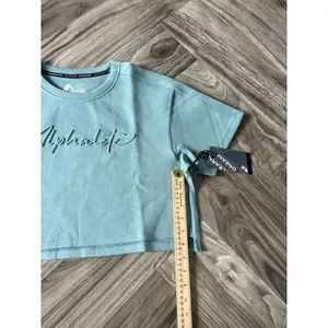 Alphalete Woman’s ELMTS Short SLEEVE Crop - Teal , Size XS thumbnail 5