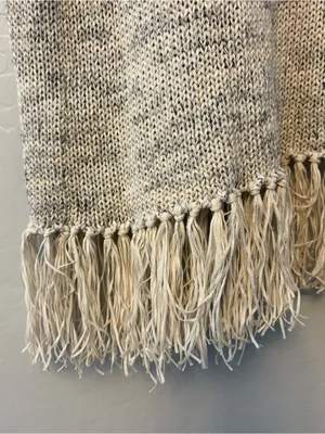 Joie Sona open front fringe hem linen blend open cardigan sweater medium thumbnail 14