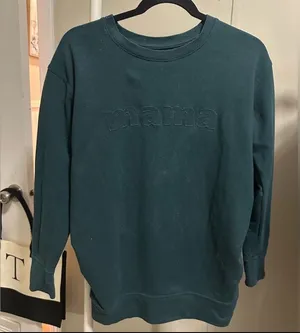 Embroidered Mama Isabel Maternity Women’s Dark Green Pullover size small thumbnail 1