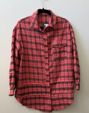 BURNOUT VINTAGE Teen Spirit Flannel in Red - Size Small - NWT New thumbnail 1