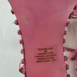 Steve Madden Zelle Square Toe‎ Rhinestone Heels in Pink Size 9 thumbnail 9