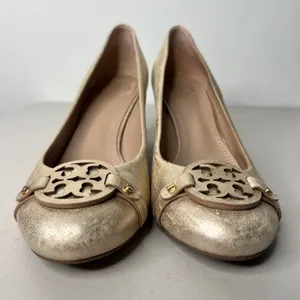 Tory Burch Metallic Leather Wedge Size 8 thumbnail 11