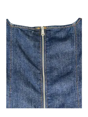 Avec Les Filles 𖦹 Sleeveless A-Line Skater Mini Dress 𖦹 Royal Rinse Denim 𖦹 0 thumbnail 9