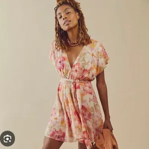 Free People Floral Pink and Orange Dress thumbnail 2