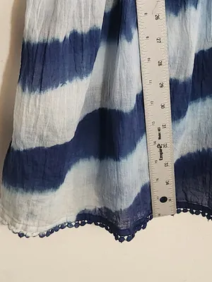 Shiraleah Blue Dyed Cotton Swim Cover-Up One Size thumbnail 8