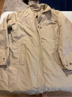 L.L. Bean Women's H2OFF Raincoat Beige Hooded Trench Coat S Regular Zip Up thumbnail 2