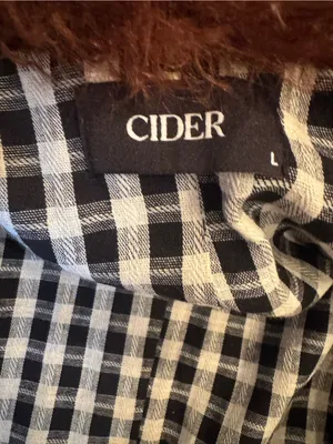CIDER Brown Faux Suede Penny Lane Jacket - Size Large (EUC, Detachable Fur) thumbnail 7