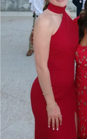 Lulus Keep It Interesting Red Asymmetrical Halter Dress thumbnail 3