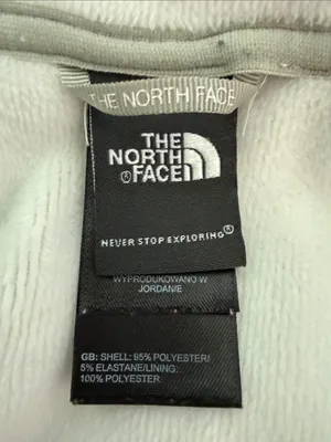 The North Face Women's Agave Full-Zip Soft Fleece Jacket in Light Grey thumbnail 6