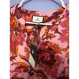 Tuckernuck Kenzo Beach Sunset Chintz Pink Floral Cotton Coverup‎ Dress XL NEW thumbnail 5