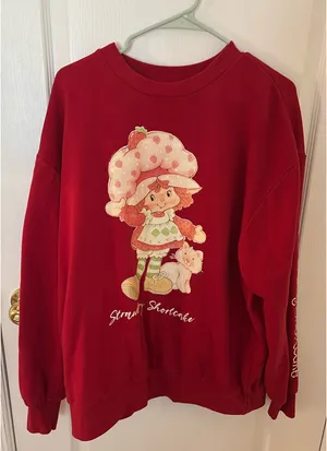 Strawberry Shortcake Crewneck Red Size XL thumbnail 1