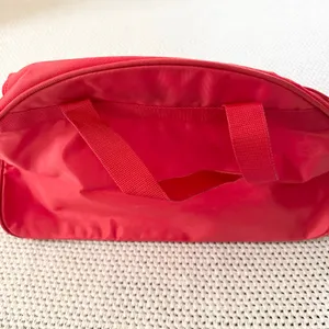 Hello Kitty Sanrio Red 1996 Nylon Vintage Square Tile Dome Weekender Duffel Bag thumbnail 9