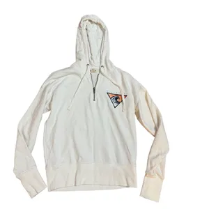 Billabong Womens Quarter Zip Hoodie White Graphic Nothing But Waves Surf S‎ thumbnail 2