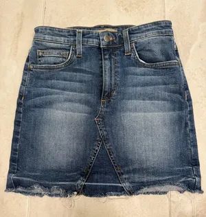 Joe's Jeans Denim Skirt Frayed‎ Mini Skirt Women's Size 25 thumbnail 1