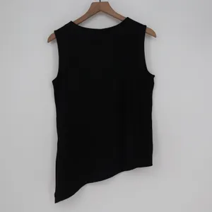 PrettyGarden Black Asymmetrical Hem Sleeveless Tank Top Size L thumbnail 4