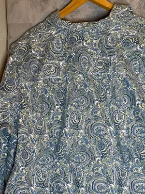 Charter Club Paisley Button Up Long Sleeve Earthy Size 24W Boho Career Modest‎ thumbnail 8