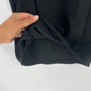 Shein Palazzo Crepe Pants Womens XS Black Pleated Side Zip‎ High Rise Wide Leg thumbnail 5