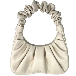 JW‎ PEI Gabbi Ruched Hobo Handbag Ivory Vegan Leather Small Hobo Bag Like New thumbnail 2