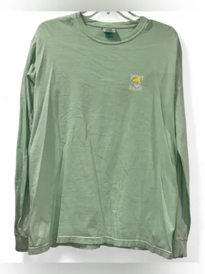 Comfort Colors Salty Dog Cafe Green Long Sleeve Tee Women’s Medium thumbnail 1