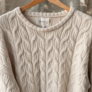 Jessica Simpson Cream Cable Knit Sweater thumbnail 3