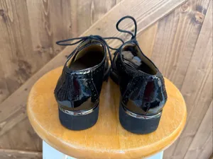 Franco Sarto Women’s Size 6 Black Patent Leather look Lace-Up Oxford Shoes thumbnail 4