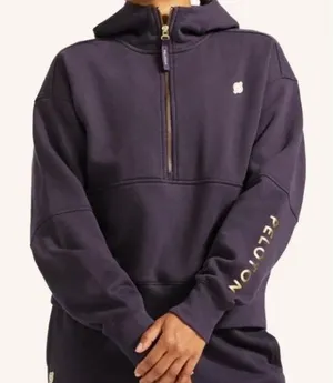 Peloton Half Zip Hoodie Athleisure Cozy Chic Sweatshirt Women Purple Medium‎ thumbnail 1