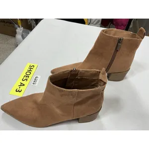 Womans Target Ankle Boots 7 Camel Side Zip Block Heel Pointed Toe thumbnail 2