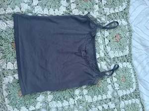 Dark Grey Lace Tank thumbnail 3