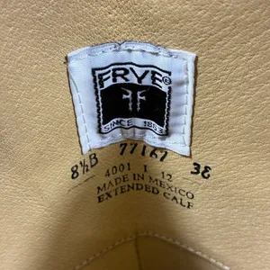 Frye Melissa Button Solid Riding Boots Brown Leather Extended Calf Size 8.5 B thumbnail 6