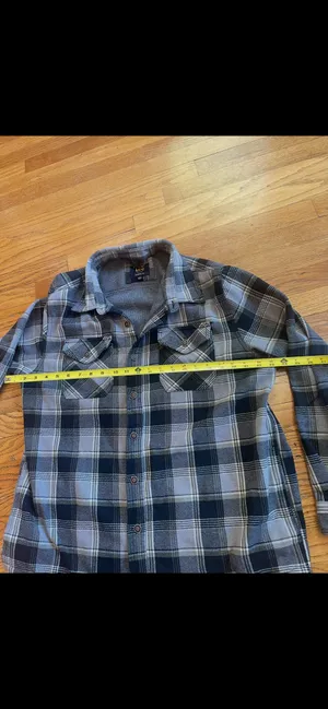 Vintage Lee Gray Plaid Collar Shirt Jacket thumbnail 6