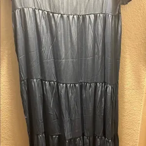 Casual Blue Tiered Maxi Sundress Size L thumbnail 5