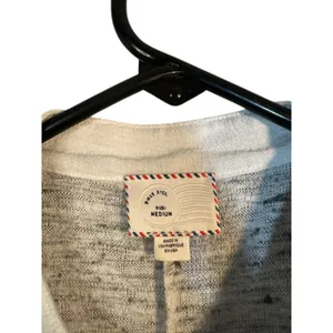 STCL by Anthropologie Women’s Gray White Short Sleeve Button Down Jacket Sz Med thumbnail 7