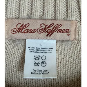 Mara Hoffman Sweater Women Large Cream Geometric Wool Cotton thumbnail 4