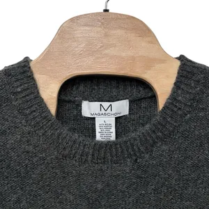 Magaschoni Women's Size Large Crewneck‎ Wool Mohair Blend Grey Sweater thumbnail 2