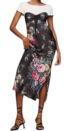 Anthropologie Floral Midi Slip Dress 90s Y2K Fairy Grunge Boho Whimsigoth thumbnail 1