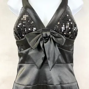 Zum Zum Sequin Satin‎ Mini Dress 1/2 Y2K Glam Party Night Out HoCo Cocktail Club thumbnail 5