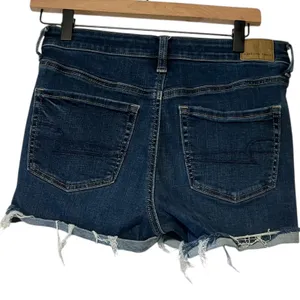 American Eagle Hi Rise Shortie Denim Jean Shorts Women's Sz 6‎ Distressed thumbnail 3