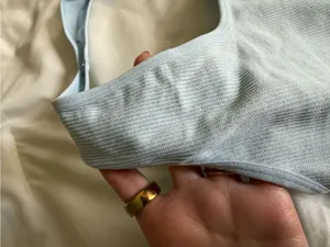 Light Blue Ribbed Sports Bra thumbnail 3