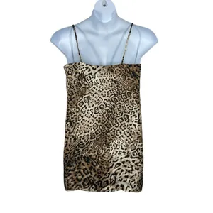 Isalis Jaguar Print Slip Dress M • Sexy Mini • Lace Straps • Night‑Out Statement thumbnail 12