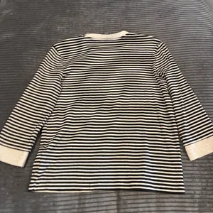 VTG Lauren Ralph Lauren Womens Medium Striped Top Black and Light Beige thumbnail 9