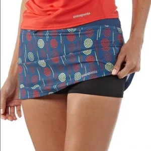 Patagonia Nine Trail Running Skirt Skort with built in Shorts Size Large thumbnail 2