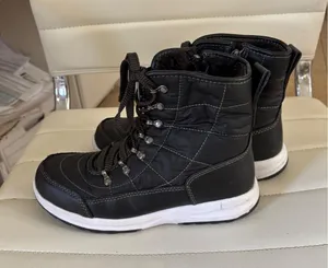 Weatherproof‎ Katie Black Quilted Winter Snow Boots Faux Fur Lined Size 6M thumbnail 1