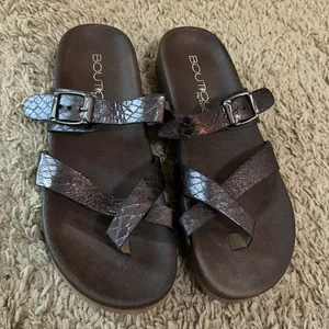 Boutique By Corkys Brown Sandals thumbnail 1