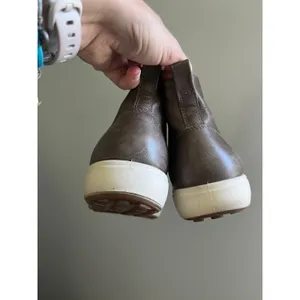 Ecco Soft‎ 7 Womens Taupe Leather Chelsea Ankle Boot 37 Gorpcore Comfort Sneaker thumbnail 4