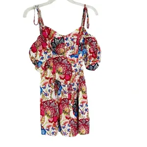 MISA Los Angeles Ruchika Floral Puff Sleeve Romper Size M NWT thumbnail 7