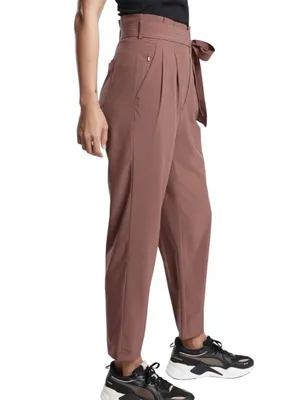 Athleta Skyline Pant II Brown High-Rise Ankle Tie Wais Size 14 thumbnail 3