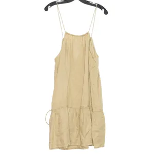 J Crew Linen Dress Minimalist Coastal Beach Resort Boho Neutral Summer Casual M thumbnail 2