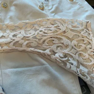 Free People Ivory Mini Lace North Star Sparkly Sequin Dress.Size M thumbnail 11