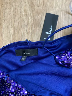 Lulu's Purple Sequin Spaghetti-Strap Mini Dress thumbnail 7