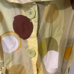 FINAL PRICE Mlle Gabrielle Yellow and Brown Polka Dot Midi Dress thumbnail 5